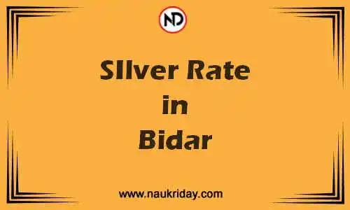 Latest Updated silver rate in Bidar Live online