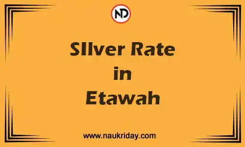 Latest Updated silver rate in Etawah Live online