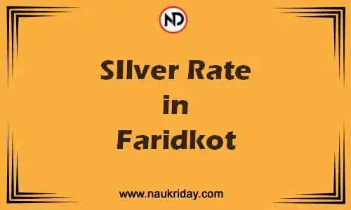 Latest Updated silver rate in Faridkot Live online