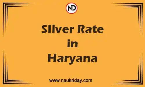 Latest Updated silver rate in Haryana Live online