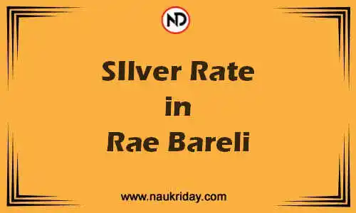 Latest Updated silver rate in Rae Bareli Live online
