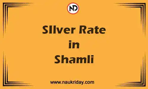 Latest Updated silver rate in Shamli Live online