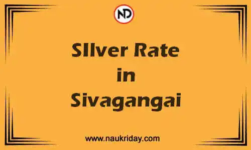 Latest Updated silver rate in Sivagangai Live online