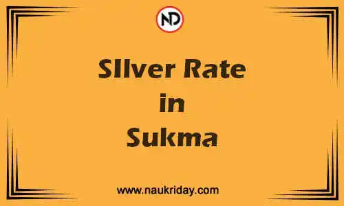 Latest Updated silver rate in Sukma Live online