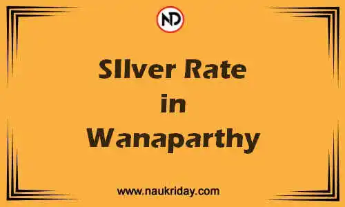 Latest Updated silver rate in Wanaparthy Live online